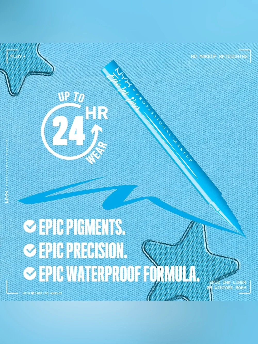 NYX Epic Ink Waterproof Liquid Eyeliner - Vintage Baby, NEW